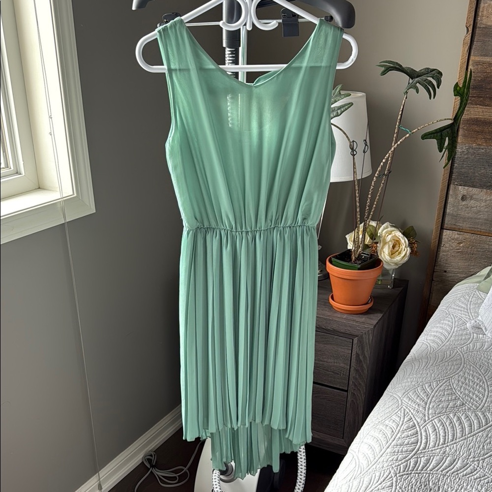 Stylish Mint Green Sleeveless Dress